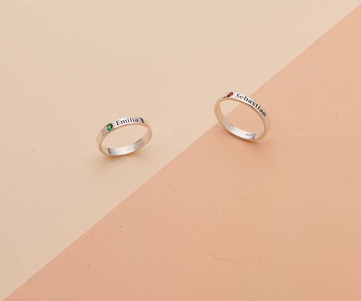 Silberring mit Namen Silberring mit Namen