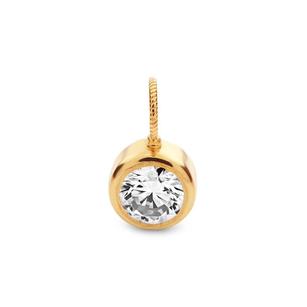 0,10 ct Diamant-Charm - Gold-Vermeil-3 Produktfoto