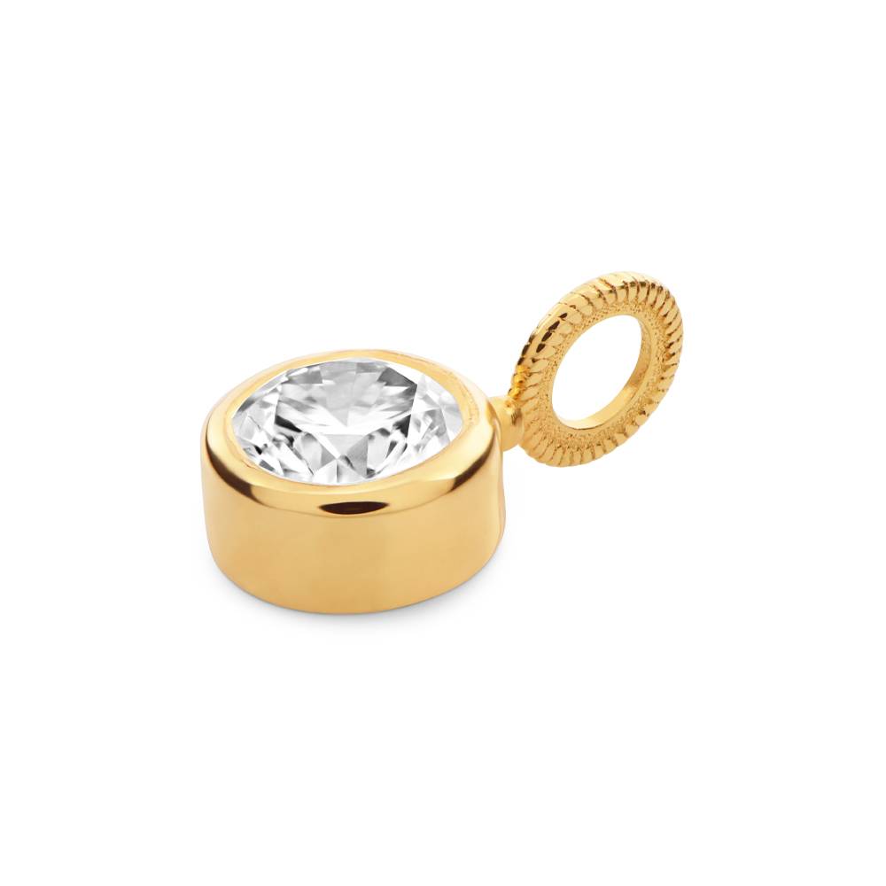 0,10 ct Diamant-Charm - Gold-Vermeil-1 Produktfoto