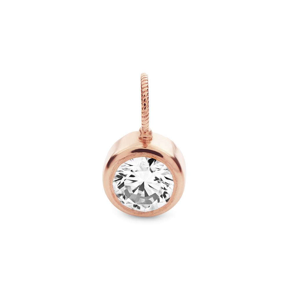 0,10 ct Diamant-Charm - rosévergoldetes Sterlingsilber-3 Produktfoto