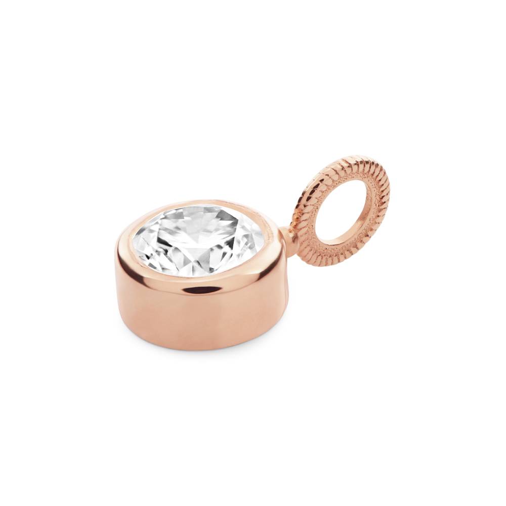 0,10 ct Diamant-Charm - rosévergoldetes Sterlingsilber-1 Produktfoto