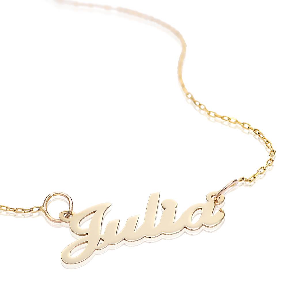 Klassische Cocktail Namenskette - 585er Gelbgold-3 Produktfoto