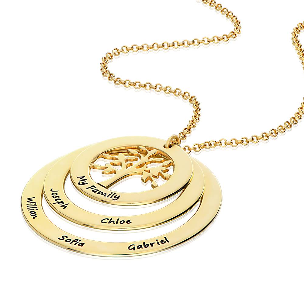 Familienkreis-Halskette mit Familienbaum - Gold-Vermeil-4 Familienkreis-Halskette mit Familienbaum - Gold-Vermeil-4 Produktfoto