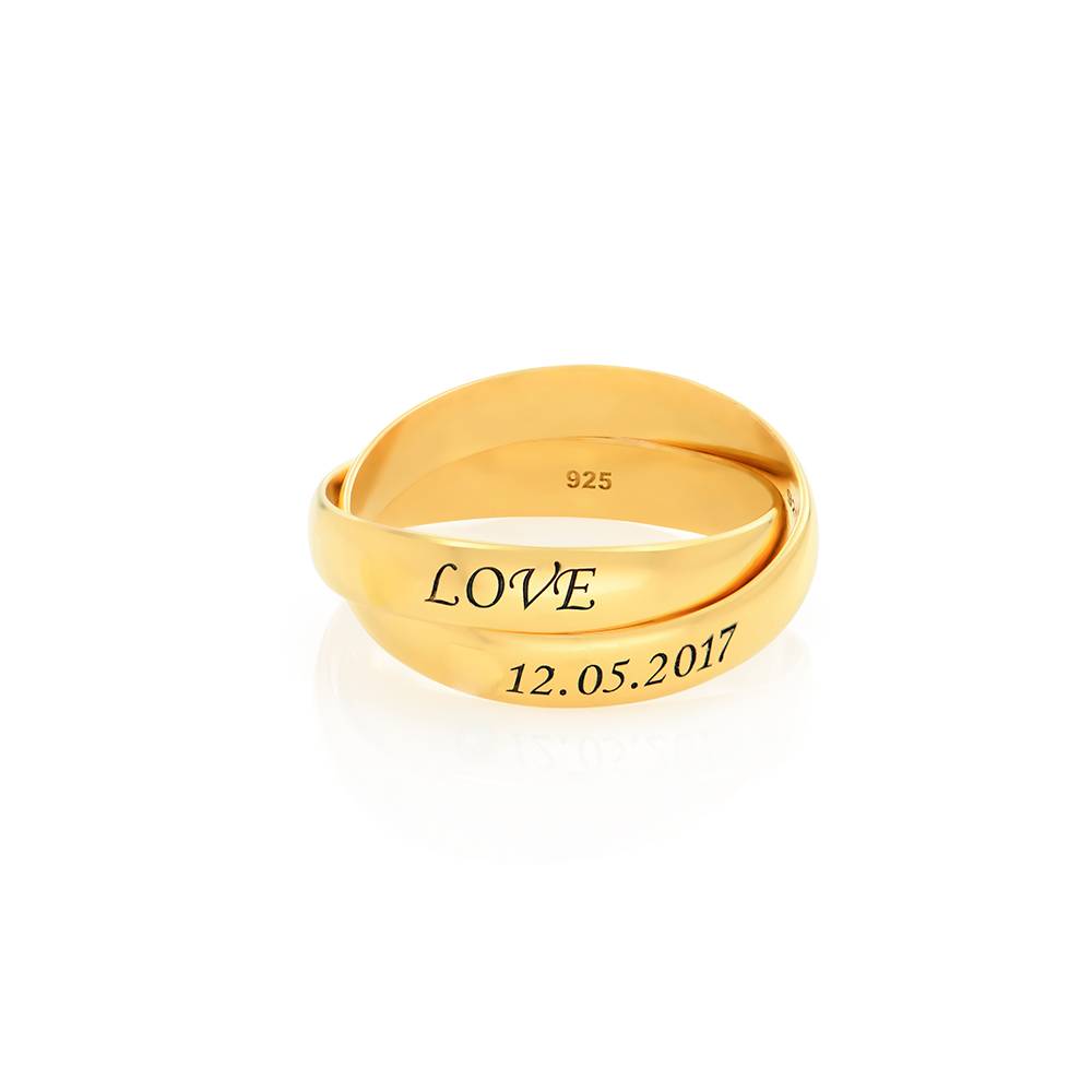 Charlize russischer 2-Band-Ring  - Gold-Vermeil-1 Produktfoto