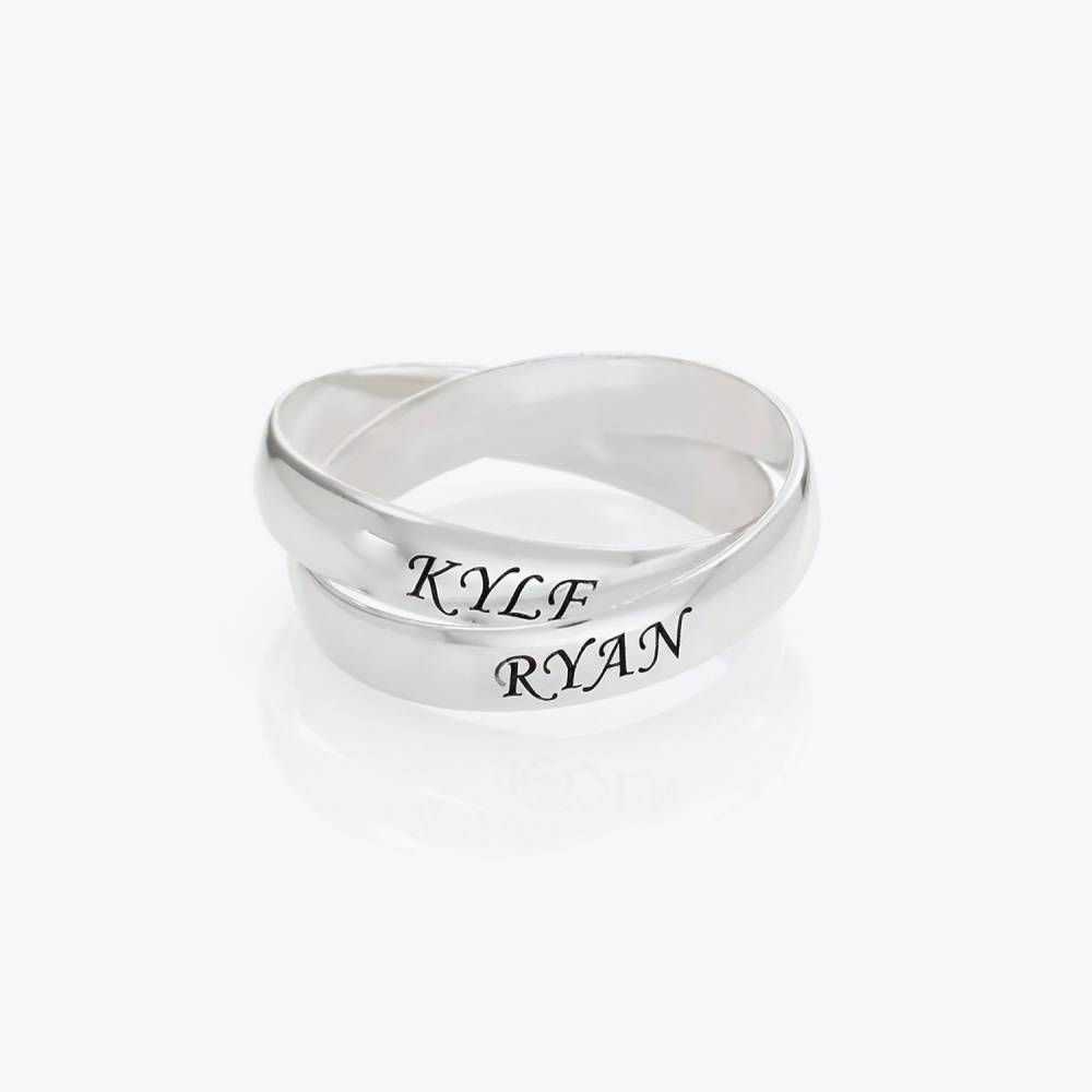 Charlize russischer 2-Band-Ring  - Silber-5 Produktfoto