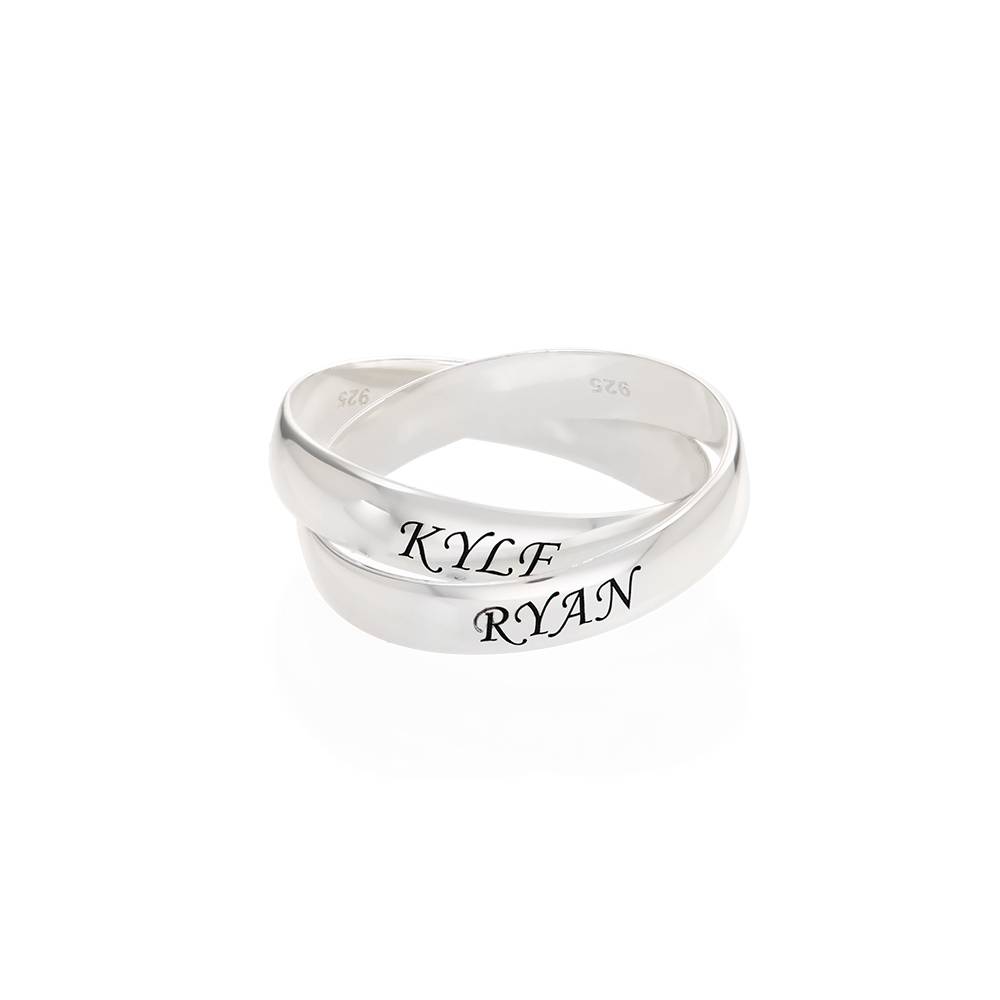 Charlize russischer 2-Band-Ring  - Silber-1 Produktfoto