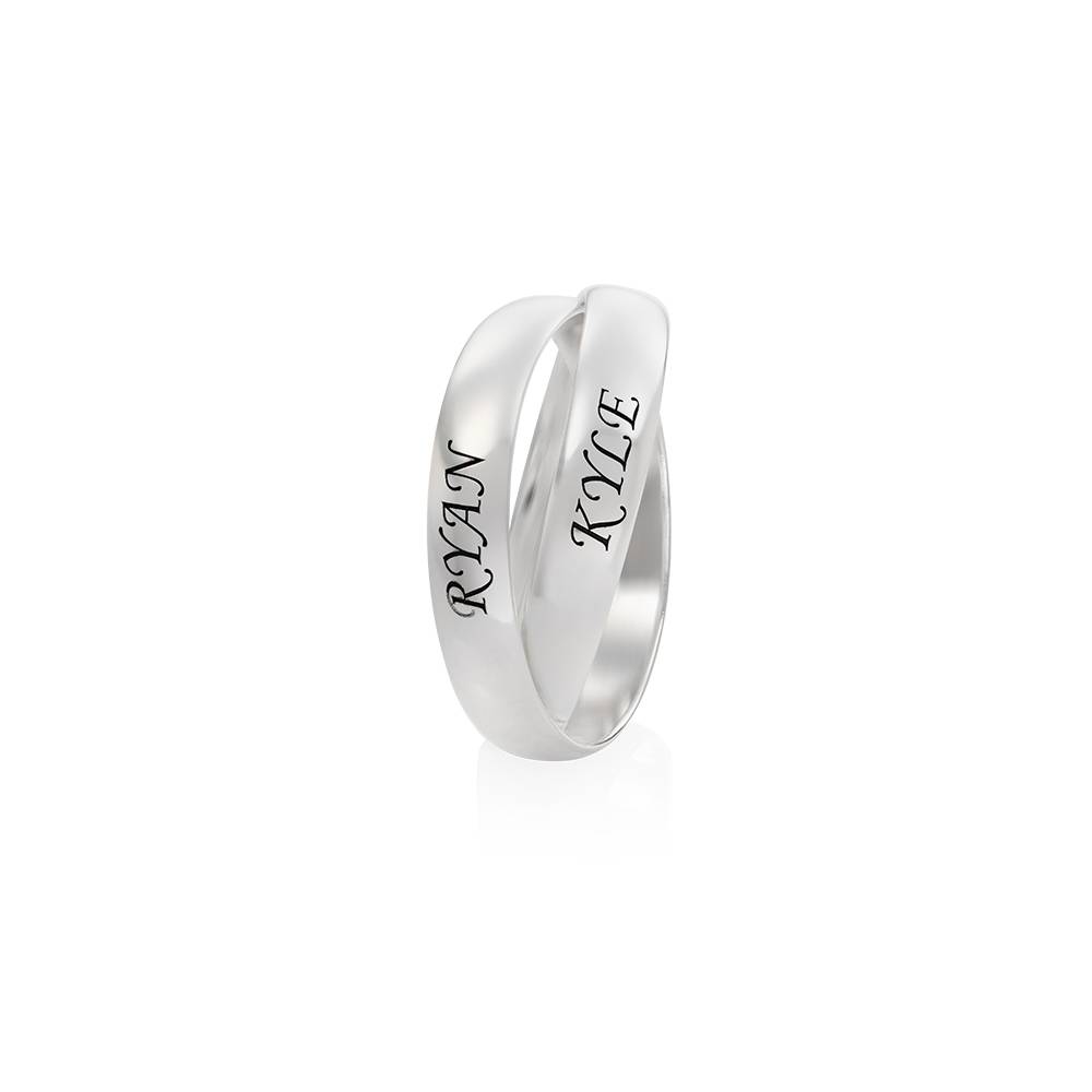 Charlize russischer 2-Band-Ring  - Silber-2 Produktfoto