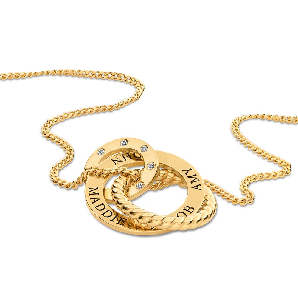 Alta gravierte Halskette mit Diamanten - Gold - in Vergoldung-5 Alta gravierte Halskette mit Diamanten - Gold - in Vergoldung-5 Produktfoto