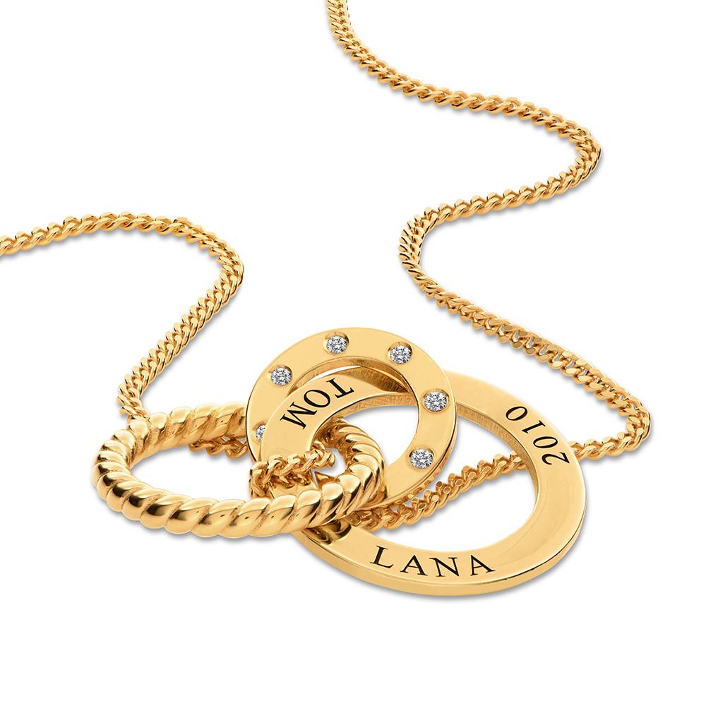 Alta gravierte Halskette mit Diamanten - Gold - in Vergoldung-6 Alta gravierte Halskette mit Diamanten - Gold - in Vergoldung-6 Produktfoto