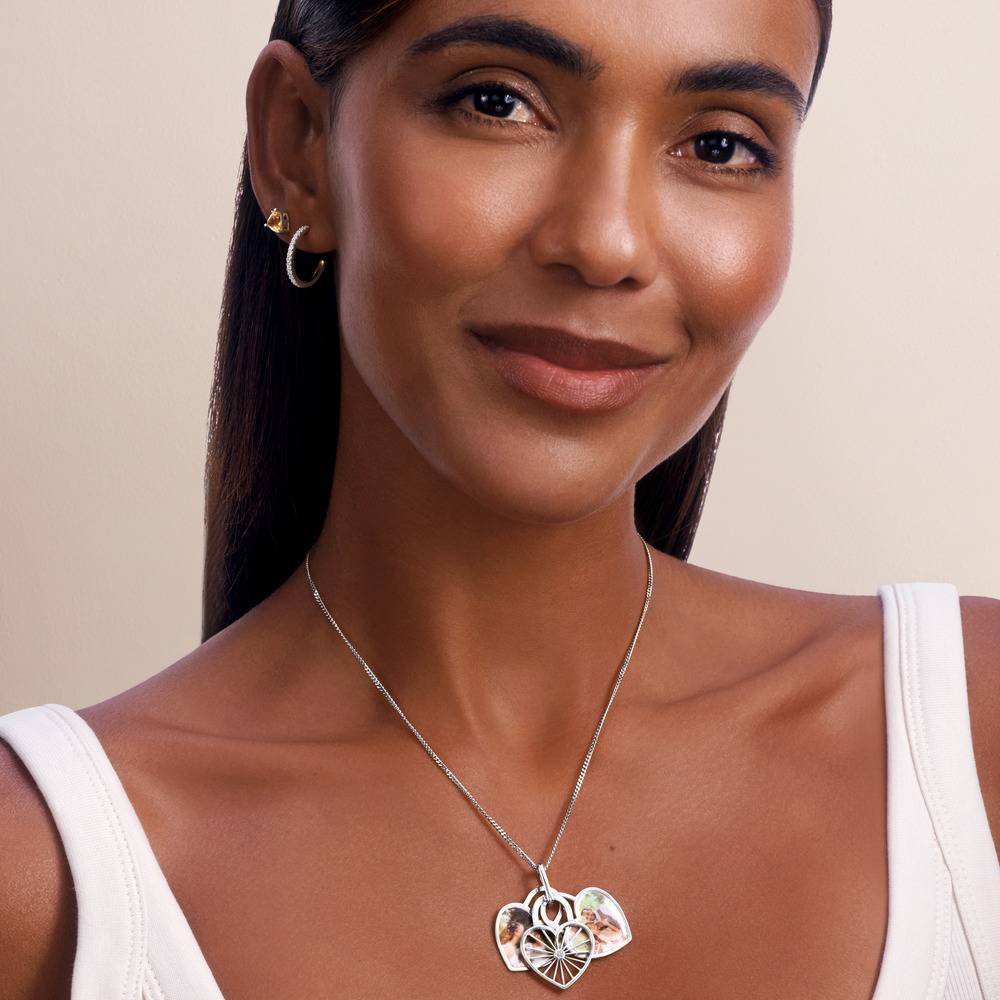 Amorette Foto-Anhänger Halskette mit Diamanten - 925er Sterlingsilber-4 Amorette Foto-Anhänger Halskette mit Diamanten - 925er Sterlingsilber-4 Produktfoto
