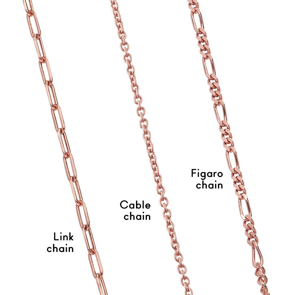 Engel Nummer Halskette - rosévergoldetes Sterlingsilber-5 Produktfoto