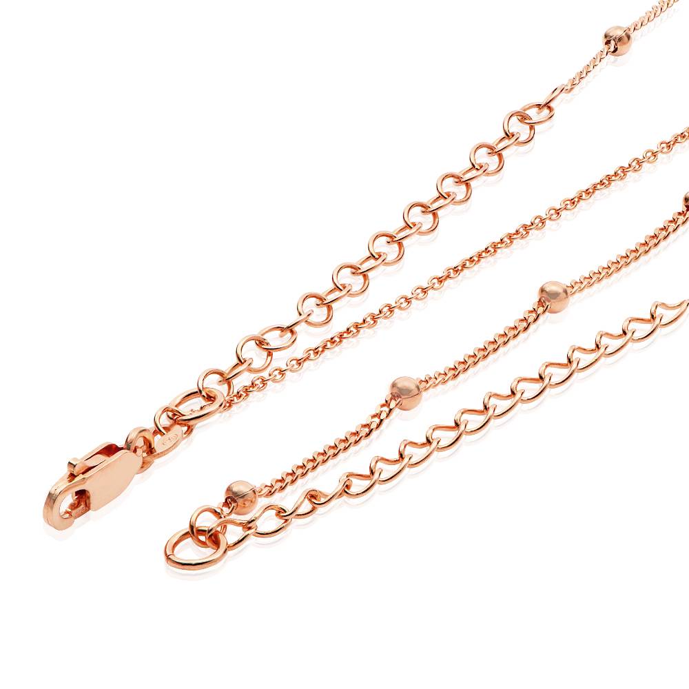 Ariel Muschel Initial Halskette mit Geburtsstein - rosévergoldetes Sterlingsilber-4 Ariel Muschel Initial Halskette mit Geburtsstein - rosévergoldetes Sterlingsilber-4 Produktfoto