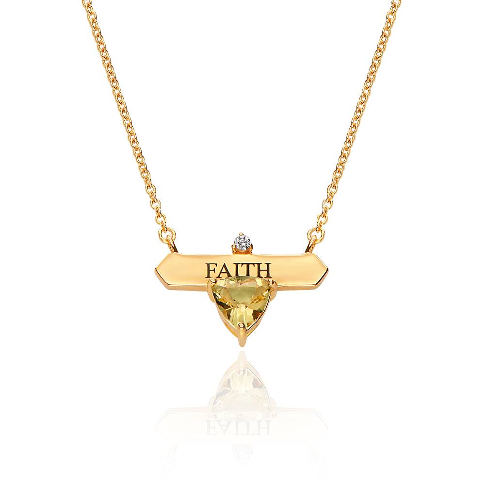 Aurora Geburtsstein-Namenskette - Gold-Vermeil-7 Produktfoto