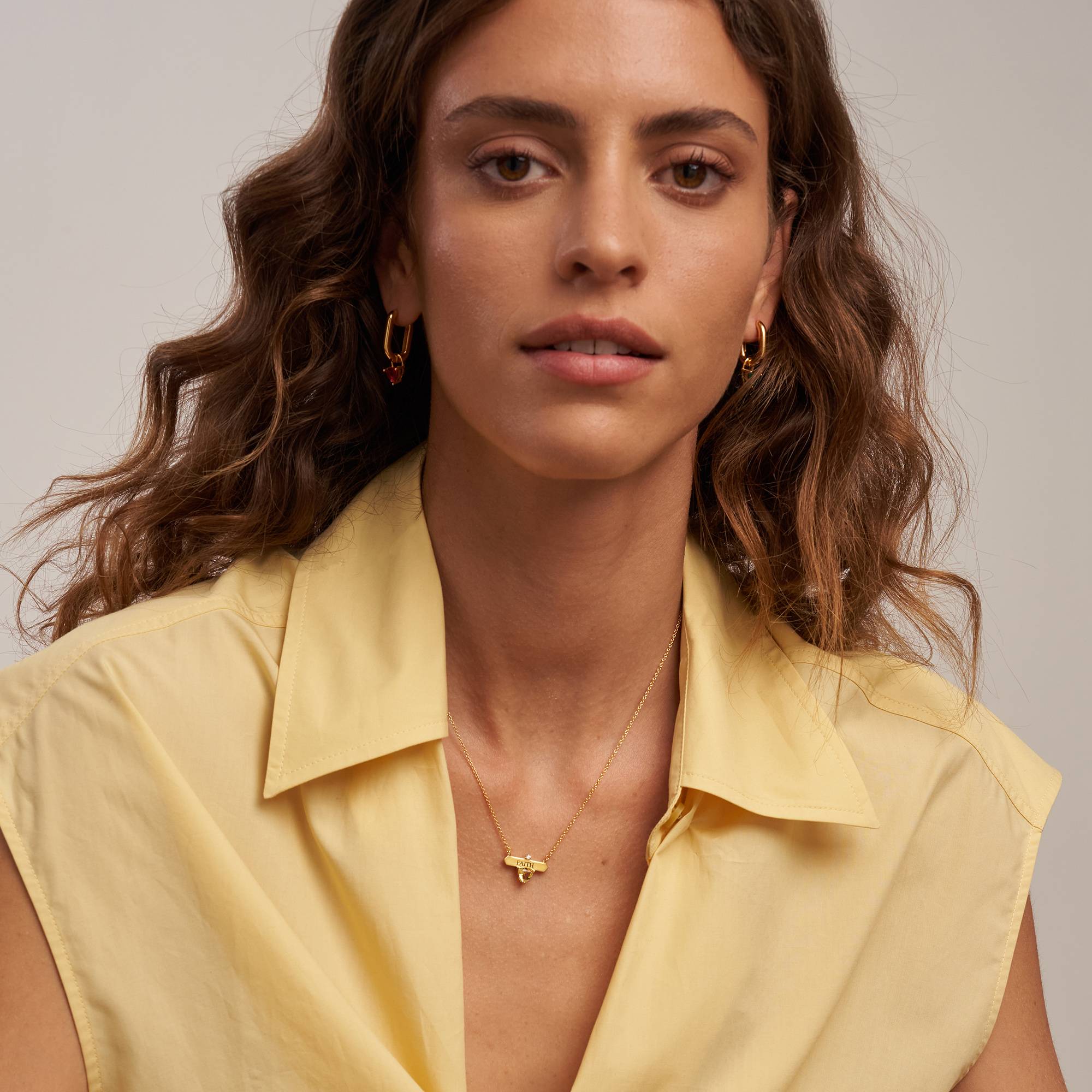 Aurora Geburtsstein-Namenskette - Gold-Vermeil-4 Produktfoto