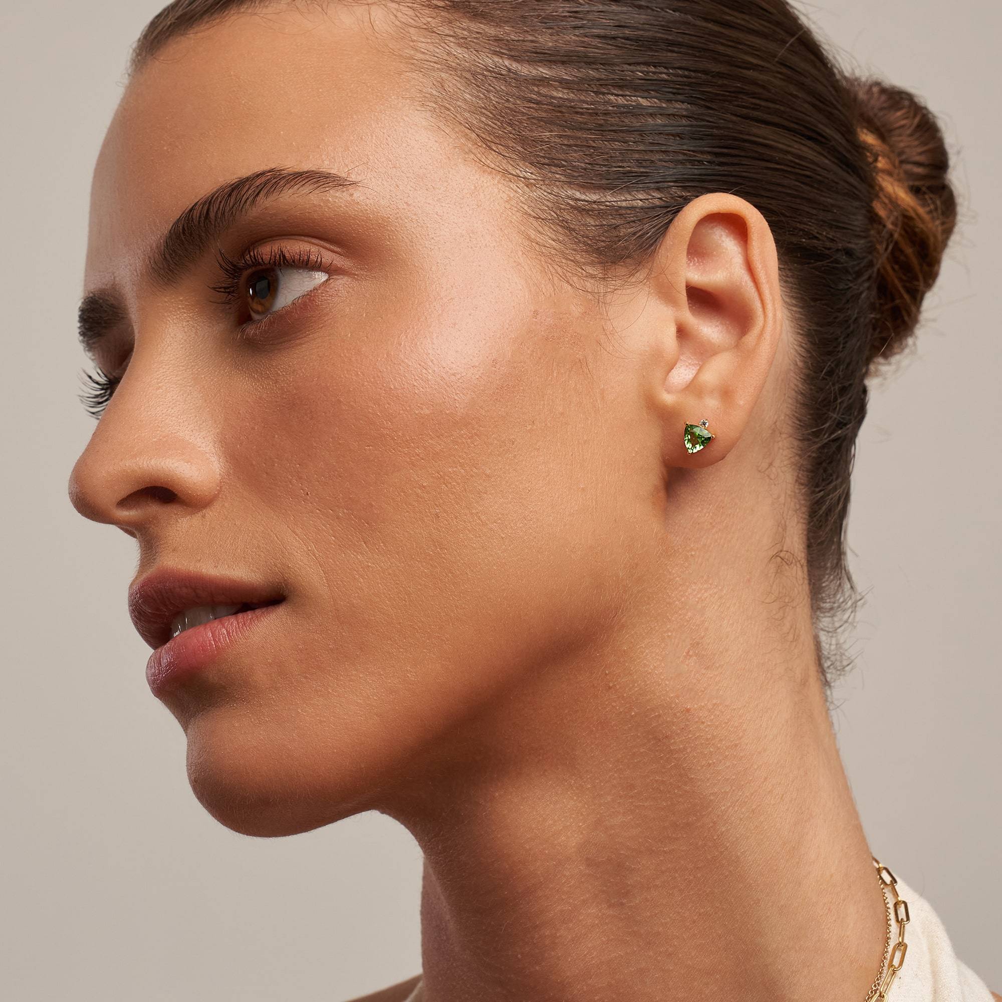 Aurora Geburtsstein-Ohrstecker - vergoldetes Sterlingsilber-5 Produktfoto