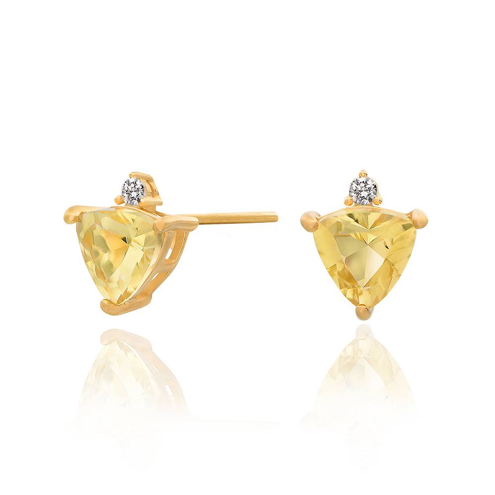 Aurora Geburtsstein-Ohrstecker - Gold-Vermeil-5 Produktfoto