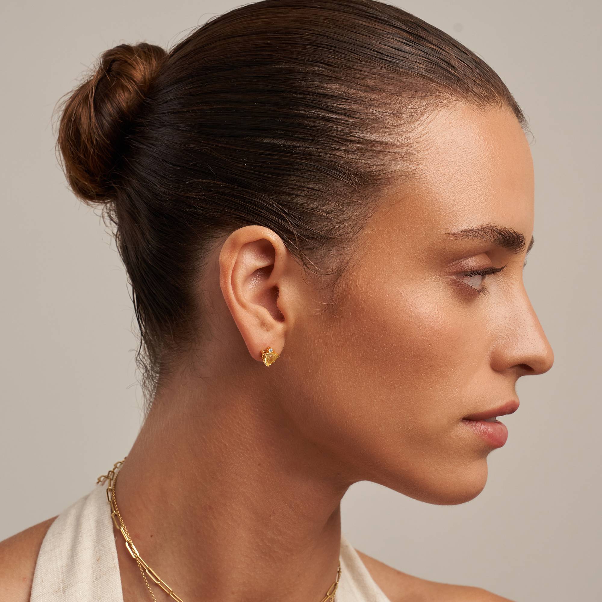 Aurora Geburtsstein-Ohrstecker - Gold-Vermeil-6 Produktfoto