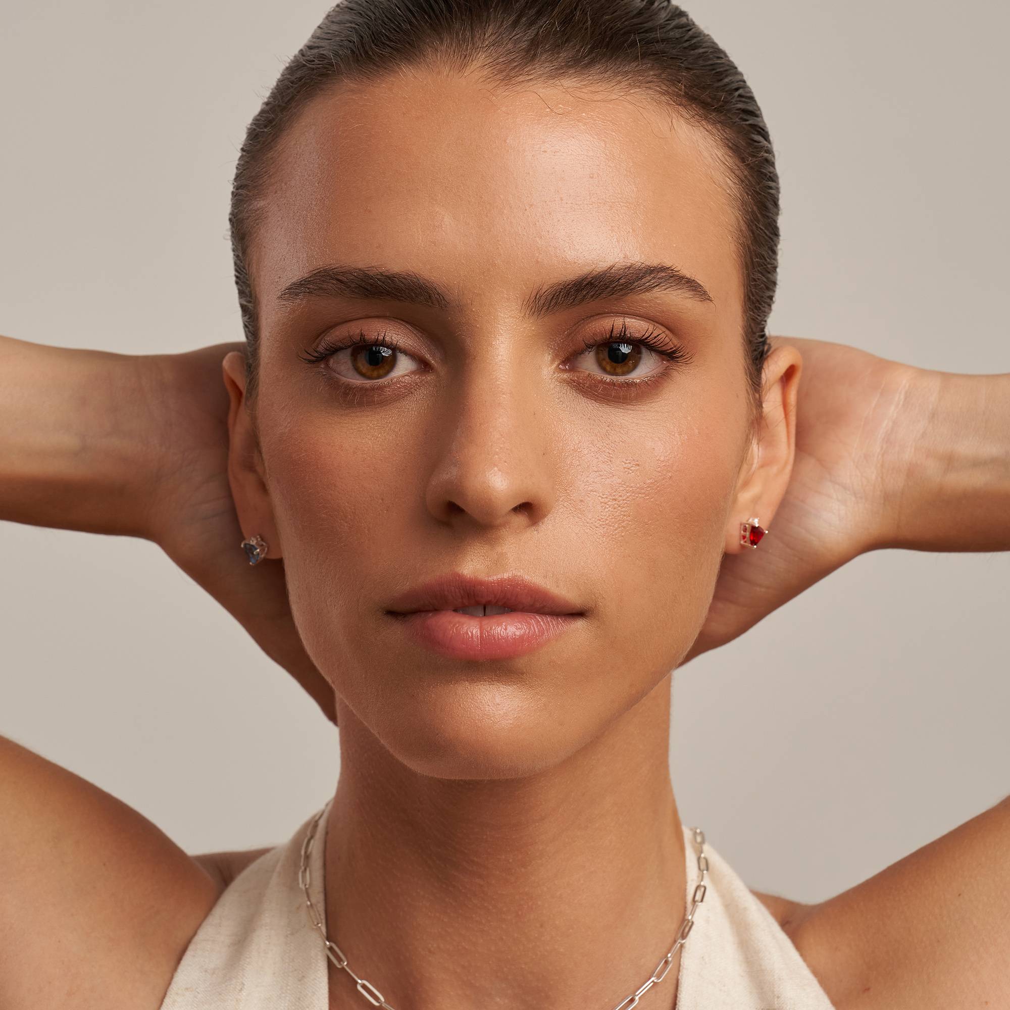 Aurora Geburtsstein-Ohrstecker - 925er Sterlingsilber-7 Produktfoto