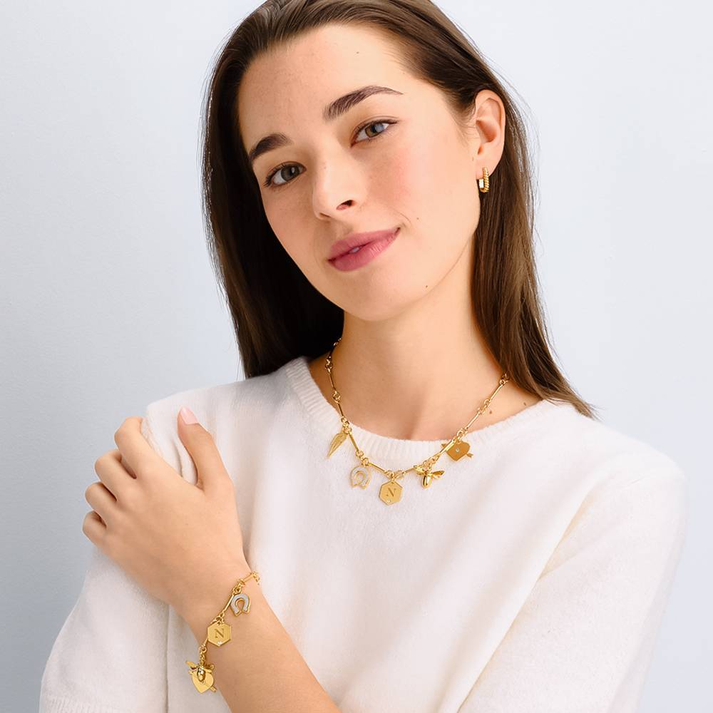 Charm-Armband Glücksbringer - Gold-Vermeil-3 Produktfoto