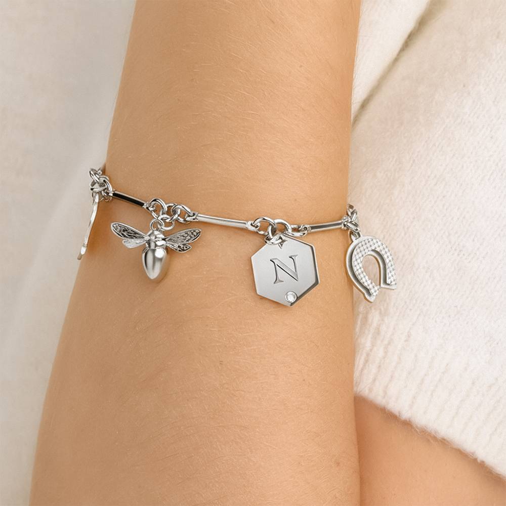 Charm-Armband Glücksbringer - Silber-3 Produktfoto