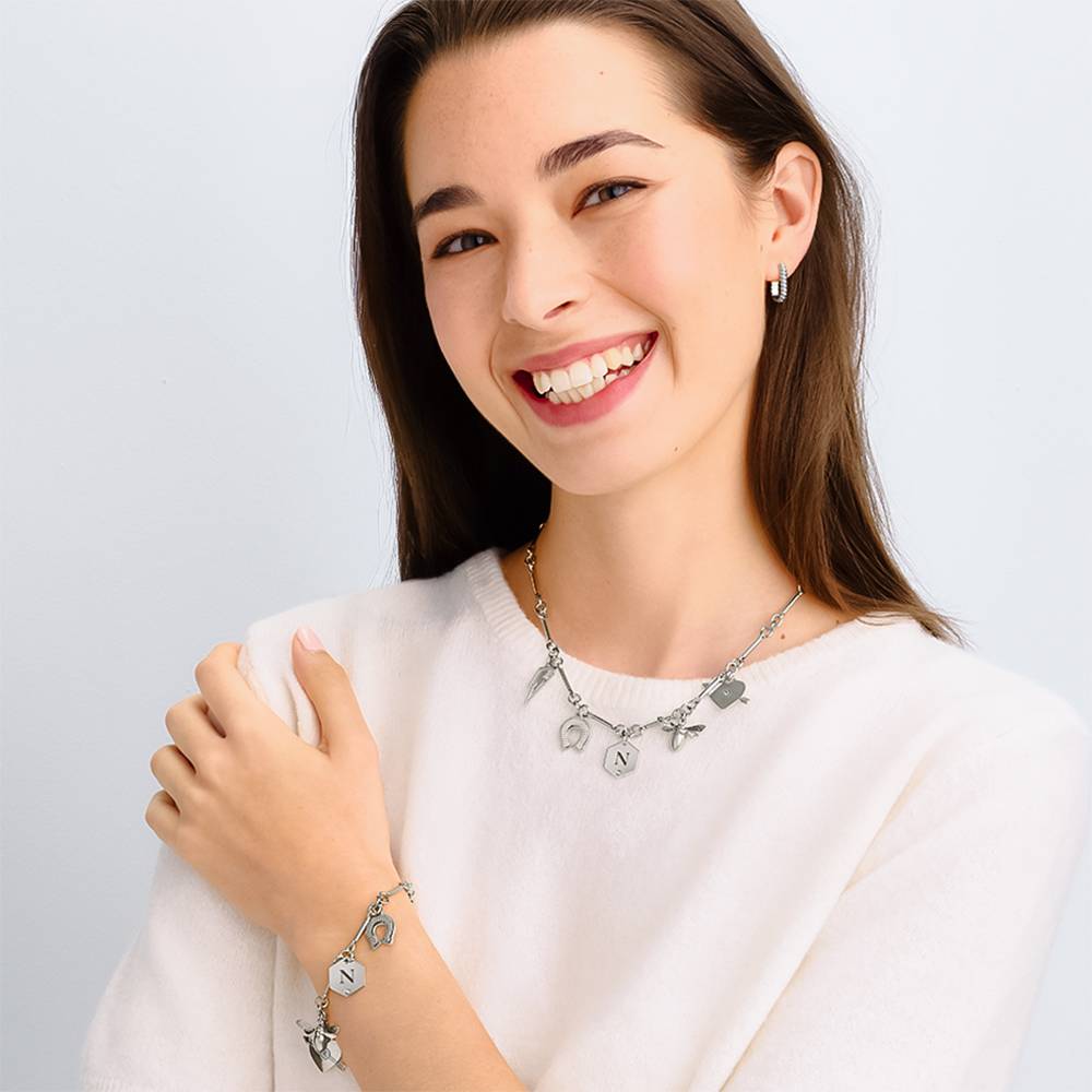 Charm-Armband Glücksbringer - Silber-4 Produktfoto
