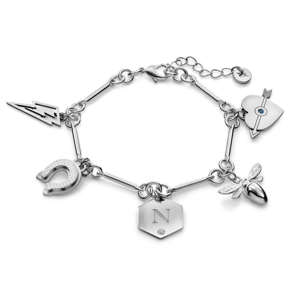 Charm-Armband Glücksbringer - Silber-1 Produktfoto