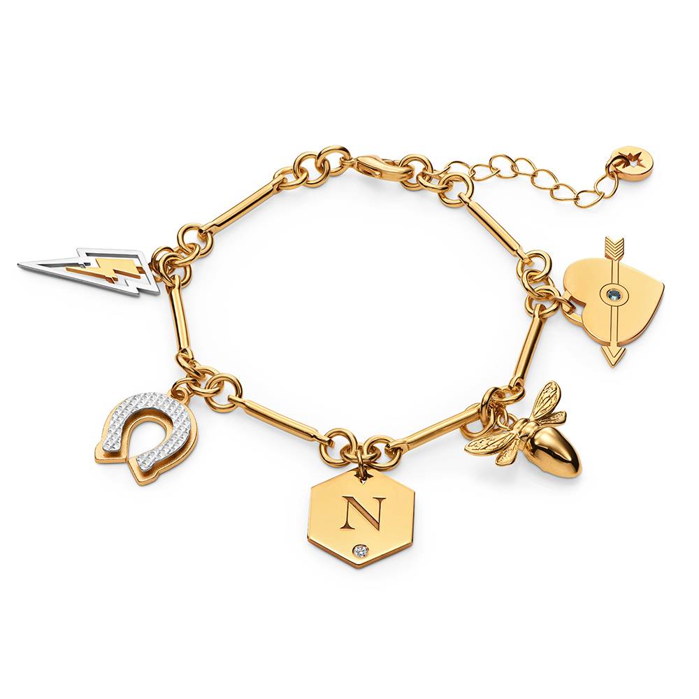 Charm-Armband Glücksbringer - Gold-Vermeil-1 Produktfoto