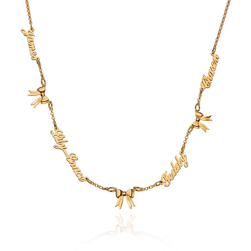 Mehrnamen-Kette Herzensband - Gold-Vermeil-3 Produktfoto