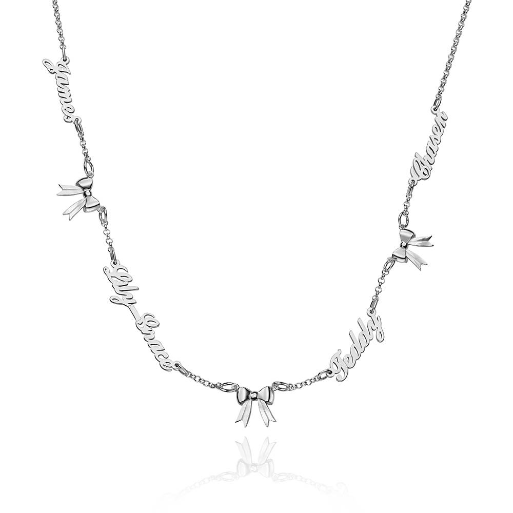 Mehrnamen-Kette Herzensband - 925er Sterlingsilber-3 Produktfoto