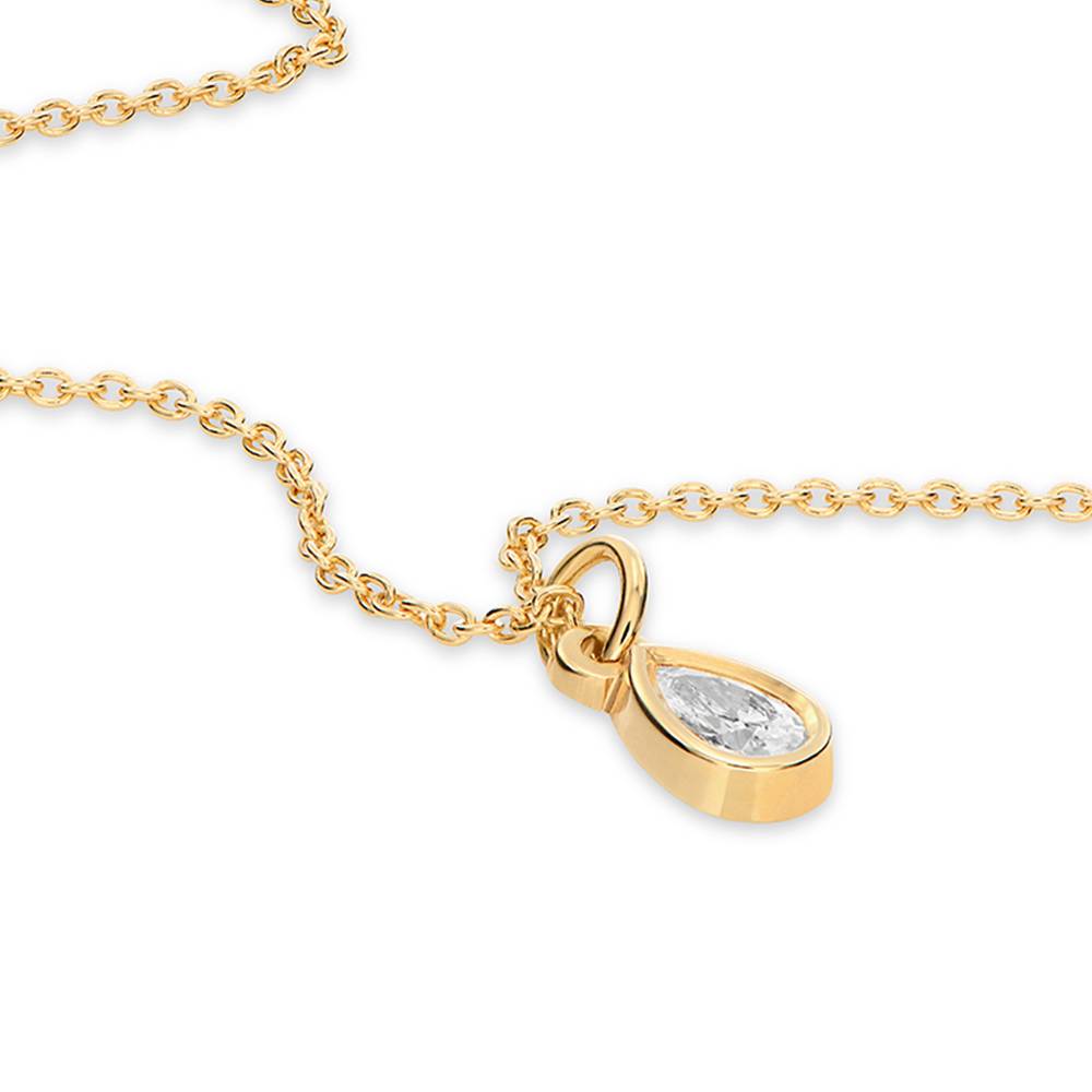 Bianca Tropfen Halskette mit 0,20 ct Diamant - Gold-Vermeil-5 Bianca Tropfen Halskette mit 0,20 ct Diamant - Gold-Vermeil-5 Produktfoto