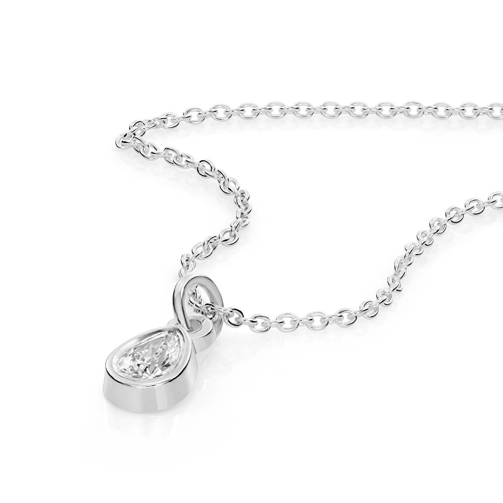 Bianca Tropfen Halskette mit 0,20 ct Diamant - in Silber-5 Bianca Tropfen Halskette mit 0,20 ct Diamant - in Silber-5 Produktfoto