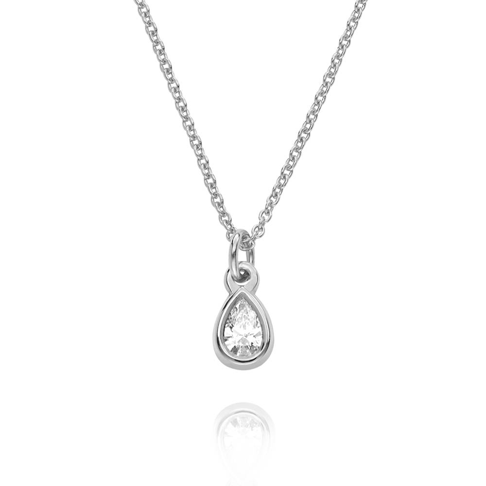 Bianca Tropfen Halskette mit 0,20 ct Diamant - in Silber-4 Bianca Tropfen Halskette mit 0,20 ct Diamant - in Silber-4 Produktfoto