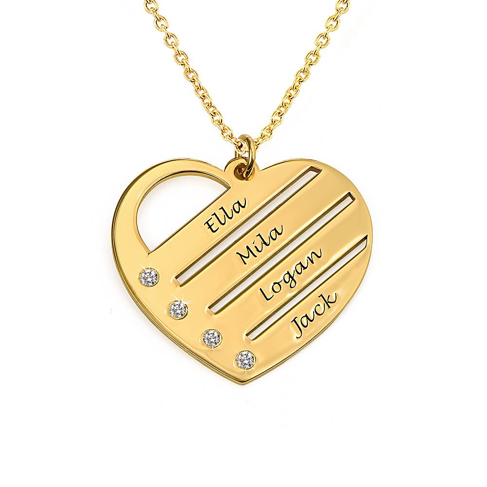 Terry Herzkette mit eingravierten Namen und Diamanten - Vergoldet-5 Terry Herzkette mit eingravierten Namen und Diamanten - Vergoldet-5 Produktfoto