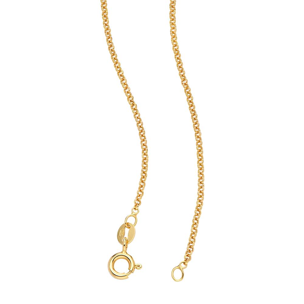 Blühende Geburtsblume arabische Namenskette mit Geburtsstein - Gold-Vermeil-1 Blühende Geburtsblume arabische Namenskette mit Geburtsstein - Gold-Vermeil-1 Produktfoto