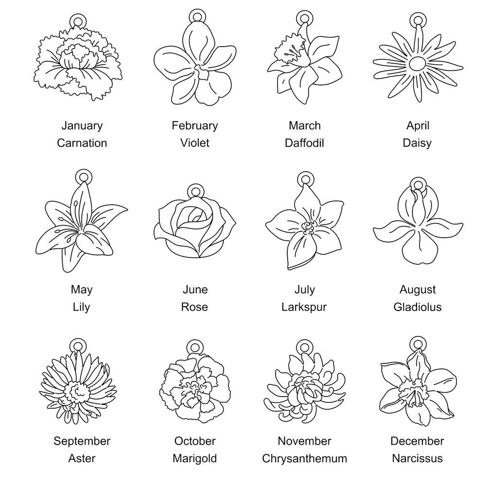 Blühende Geburtsblume Ohrstecker - vergoldetes Sterlingsilber-1 Blühende Geburtsblume Ohrstecker - vergoldetes Sterlingsilber-1 Produktfoto