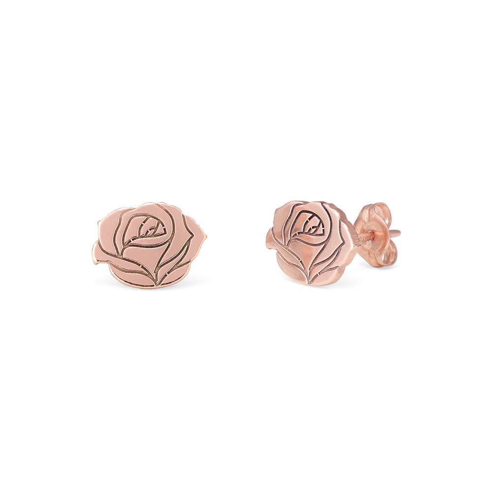 Blühende Geburtsblume Ohrstecker - rosévergoldetes Sterlingsilber-4 Blühende Geburtsblume Ohrstecker - rosévergoldetes Sterlingsilber-4 Produktfoto