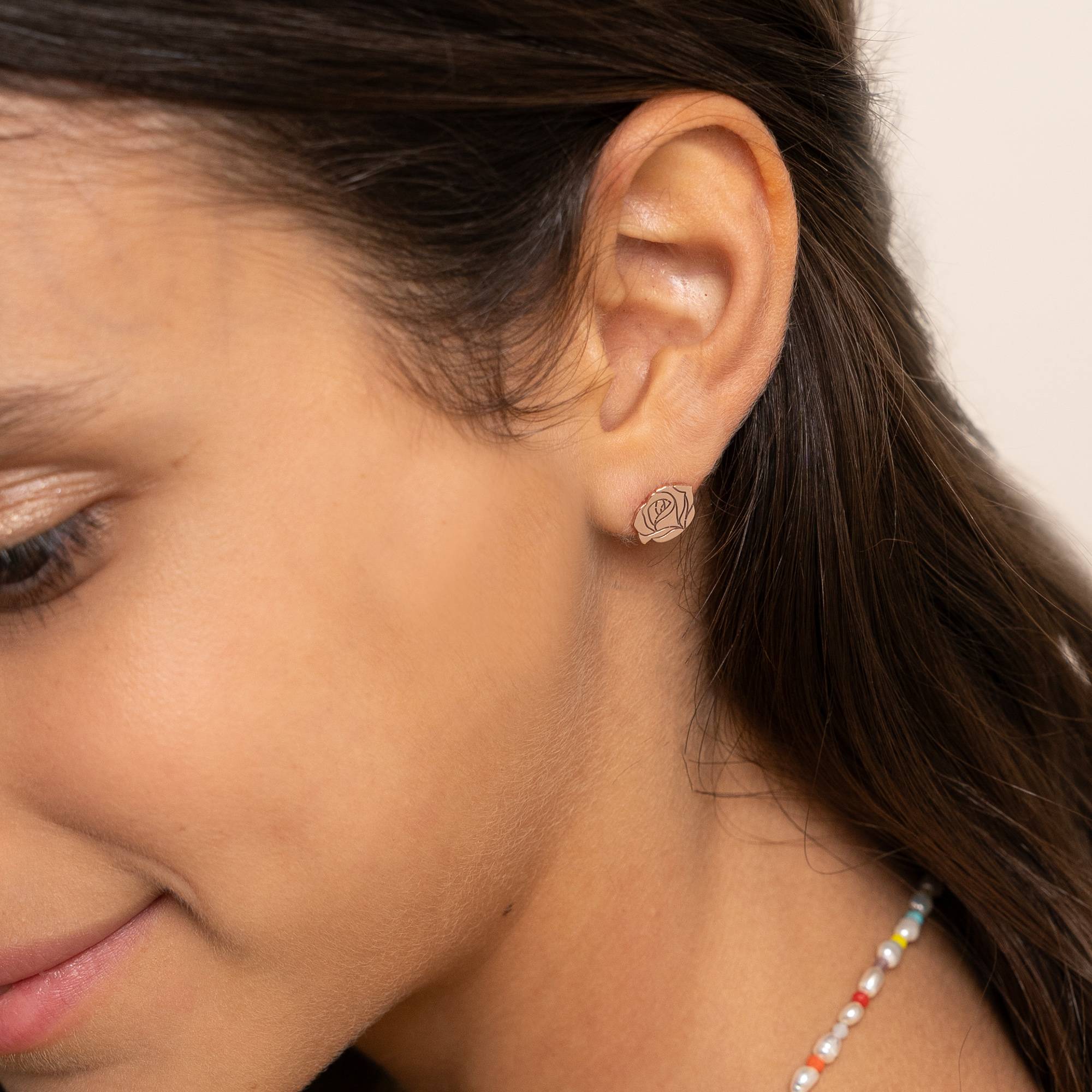 Blühende Geburtsblume Ohrstecker für Mädchen - rosévergoldetes Sterlingsilber-1 Blühende Geburtsblume Ohrstecker für Mädchen - rosévergoldetes Sterlingsilber-1 Produktfoto