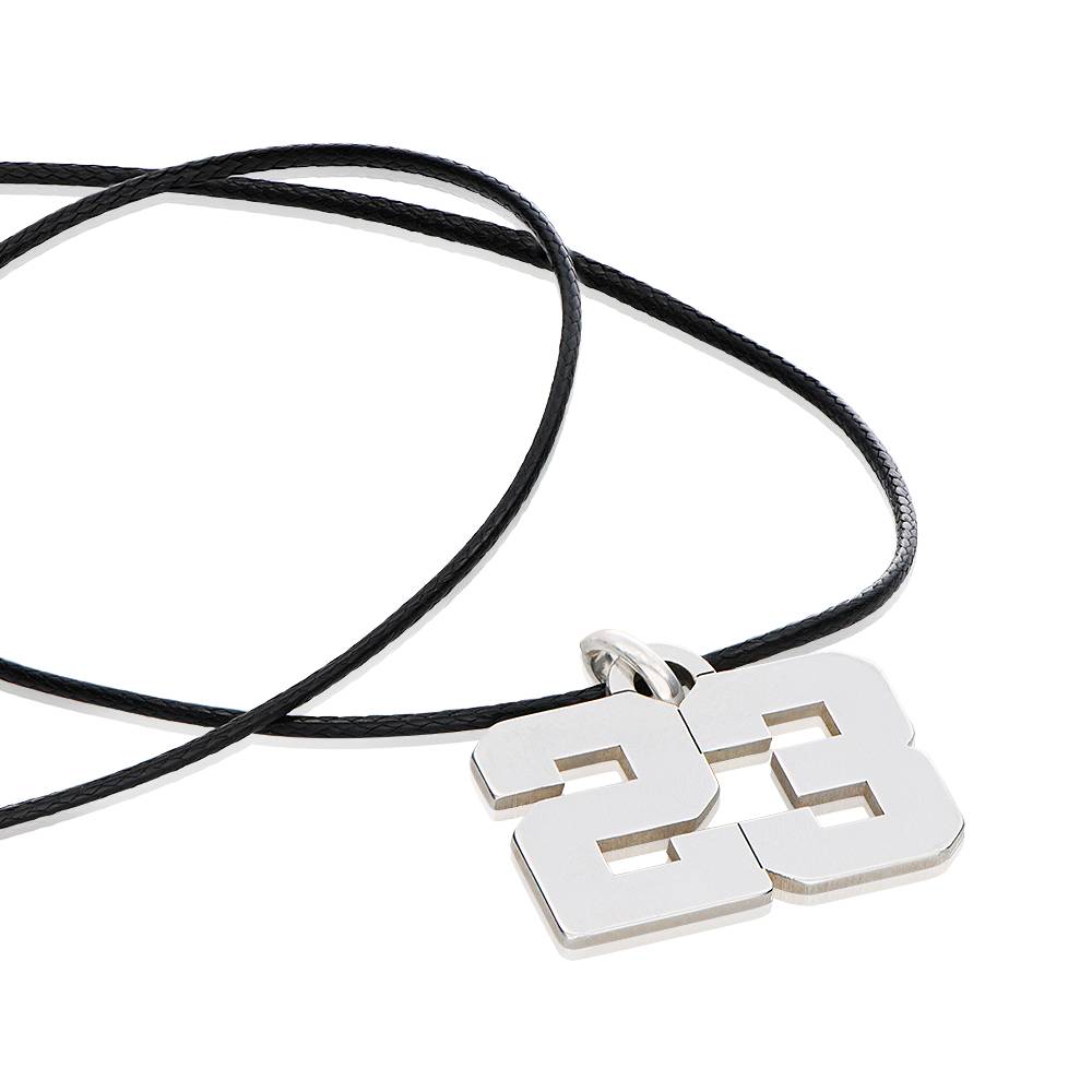 Team / Spielernummer Kette für Jungen - 925er Sterlingsilber-1 Produktfoto