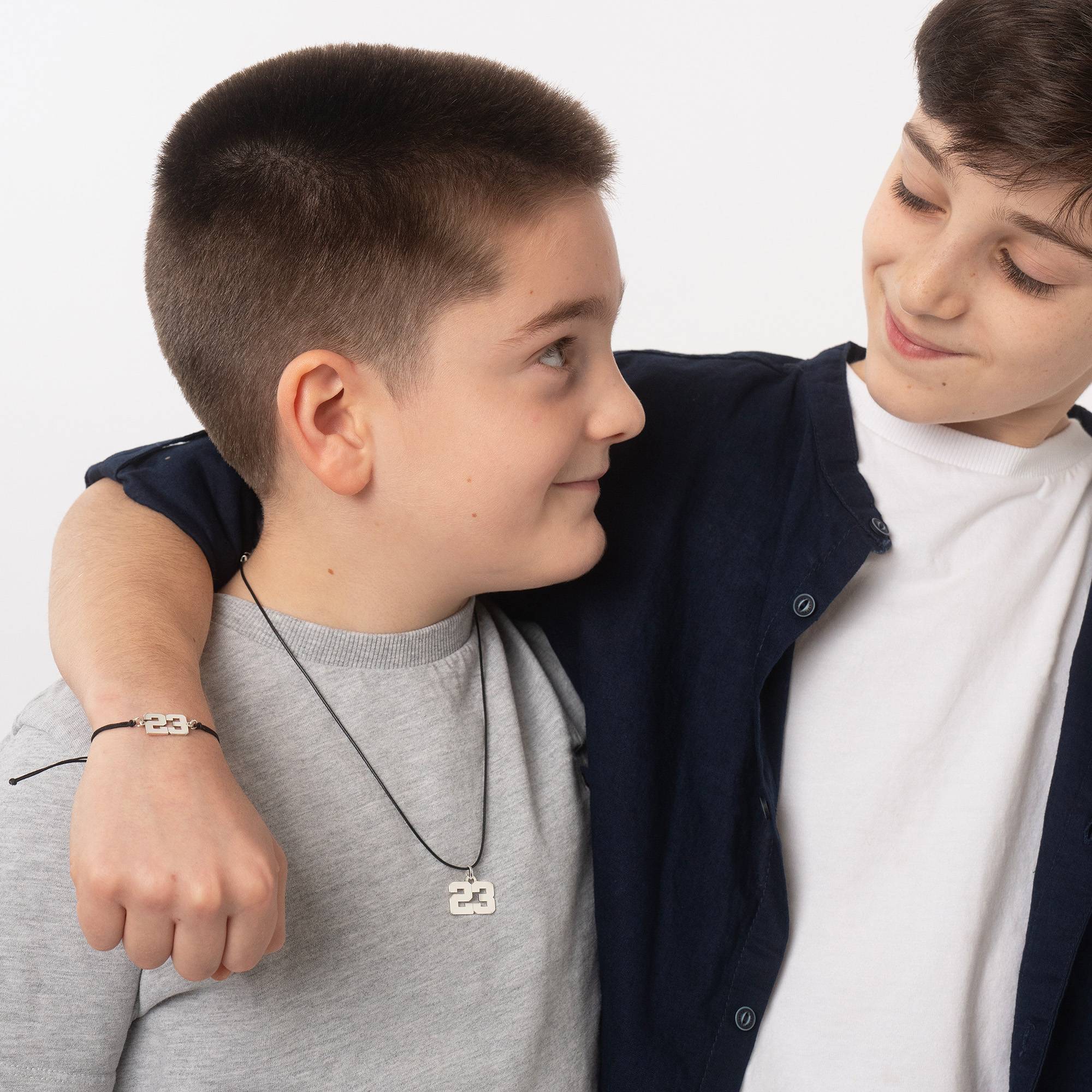 Team / Spielernummer Kette für Jungen - 925er Sterlingsilber-5 Produktfoto