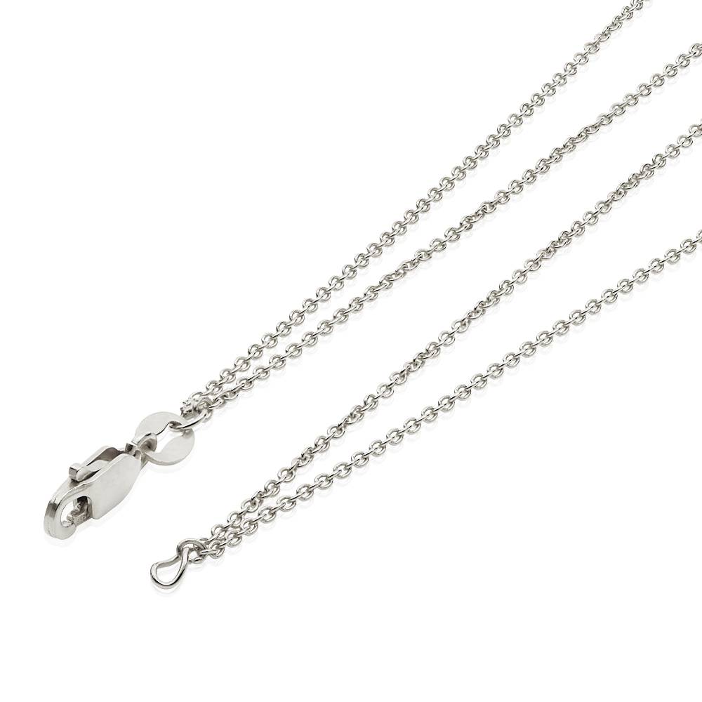 Bridget Evil Eye Lagenlook-Namenskette mit Edelstein - 925er Sterlingsilber-2 Produktfoto