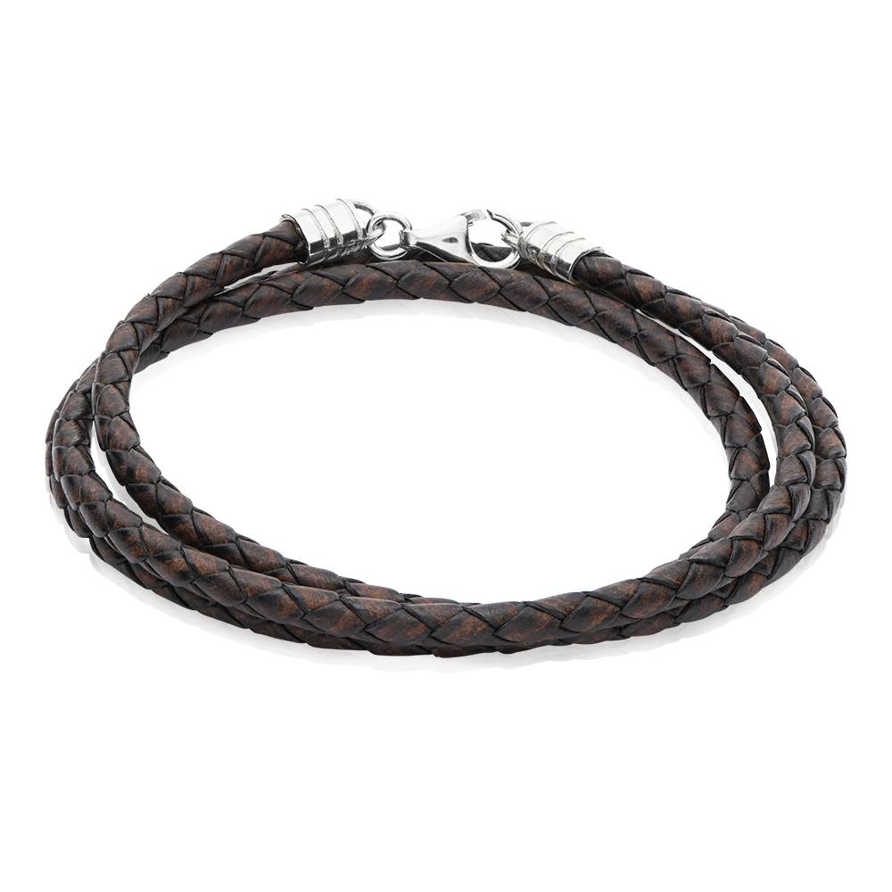 Braunes Lederband für Damen - Silber-1 Produktfoto