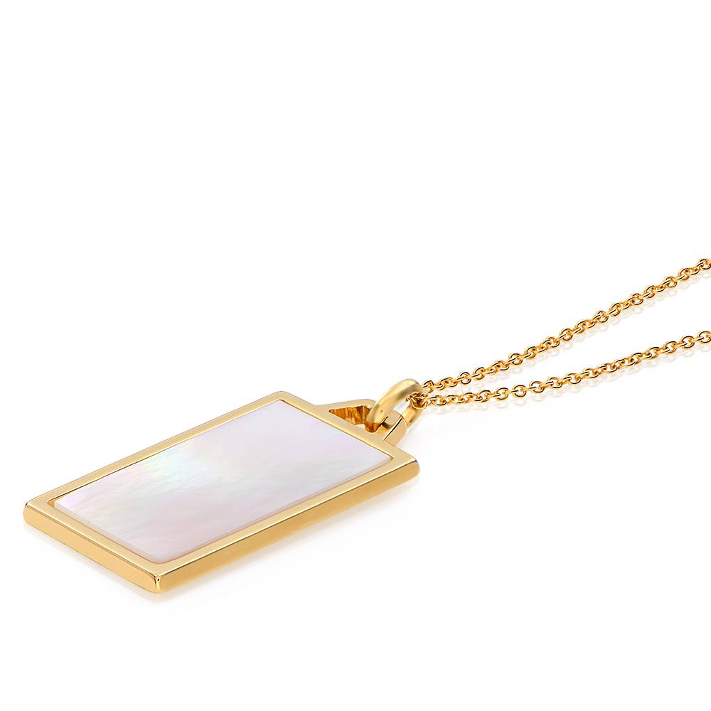Himmlische Mutterperle personalisierte Halskette - vergoldetes Sterlingsilber-6 Himmlische Mutterperle personalisierte Halskette - vergoldetes Sterlingsilber-6 Produktfoto