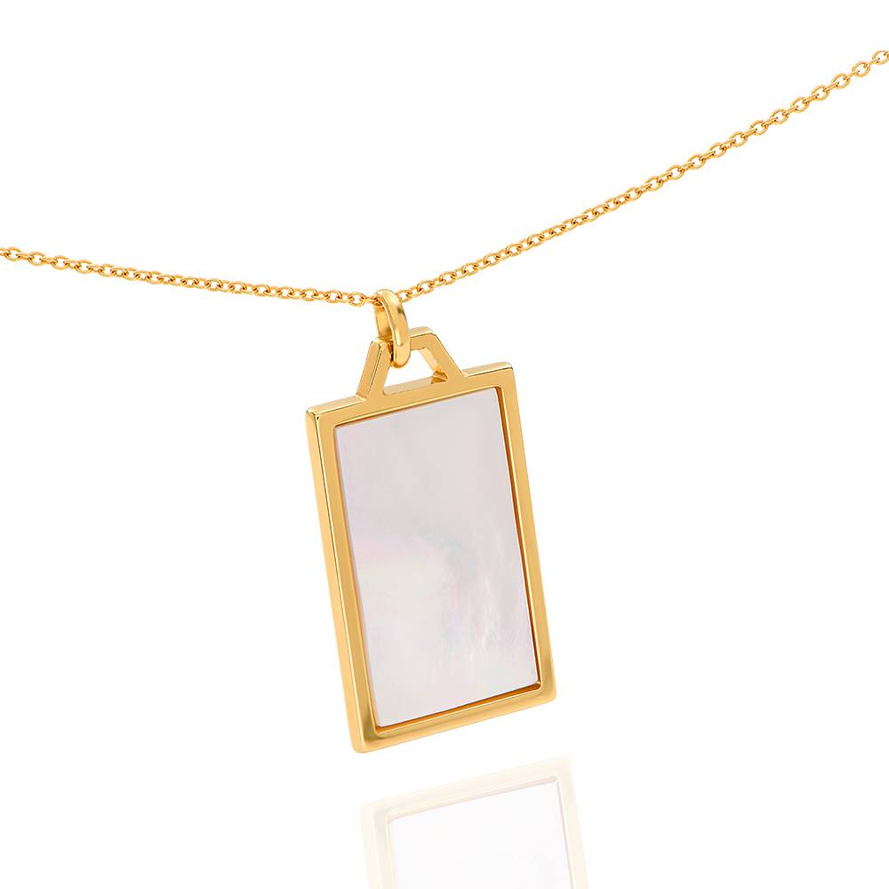 Himmlische Mutterperle personalisierte Halskette - Gold-Vermeil-3 Himmlische Mutterperle personalisierte Halskette - Gold-Vermeil-3 Produktfoto