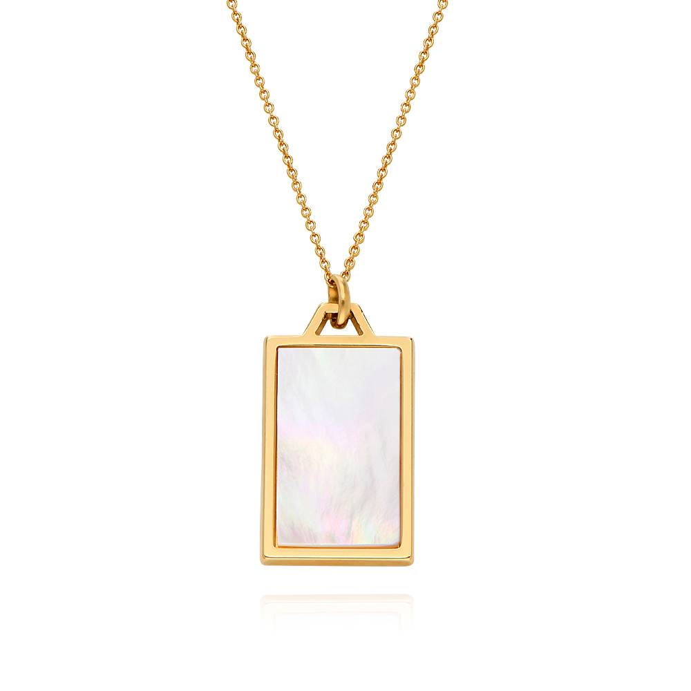 Himmlische Mutterperle personalisierte Halskette - Gold-Vermeil-4 Himmlische Mutterperle personalisierte Halskette - Gold-Vermeil-4 Produktfoto