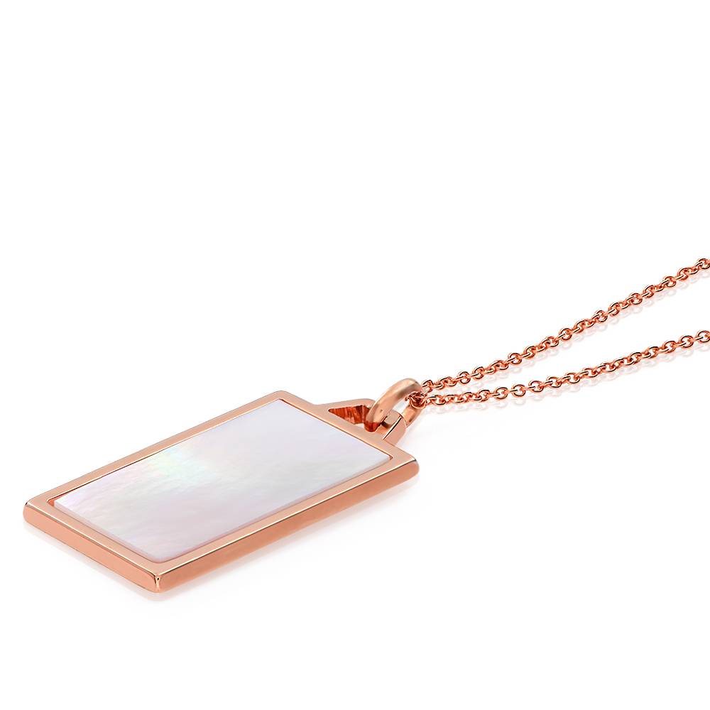 Himmlische Mutterperle personalisierte Halskette - rosévergoldetes Sterlingsilber-2 Himmlische Mutterperle personalisierte Halskette - rosévergoldetes Sterlingsilber-2 Produktfoto