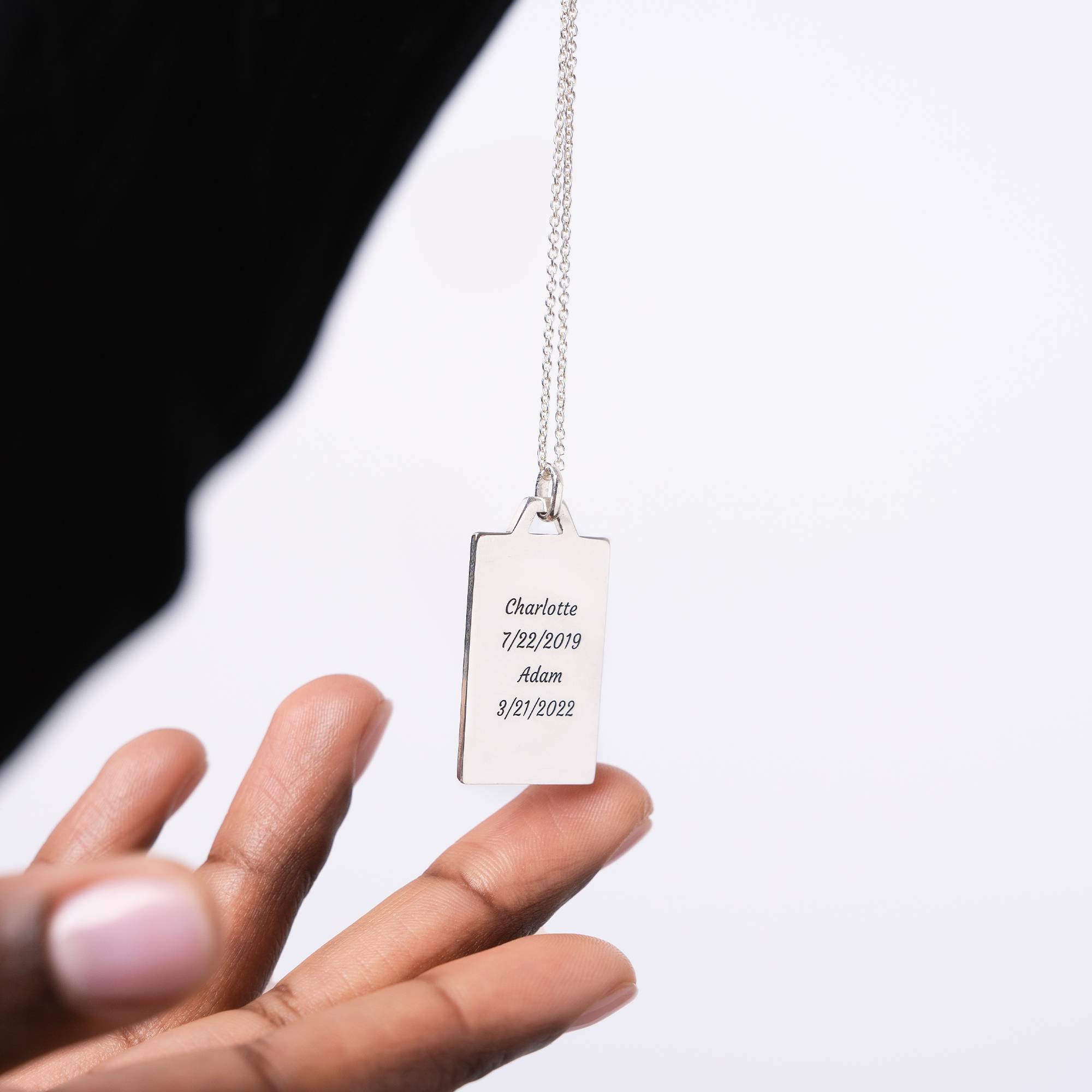 Himmlische Mutterperle personalisierte Halskette - 925er Sterlingsilber-6 Himmlische Mutterperle personalisierte Halskette - 925er Sterlingsilber-6 Produktfoto