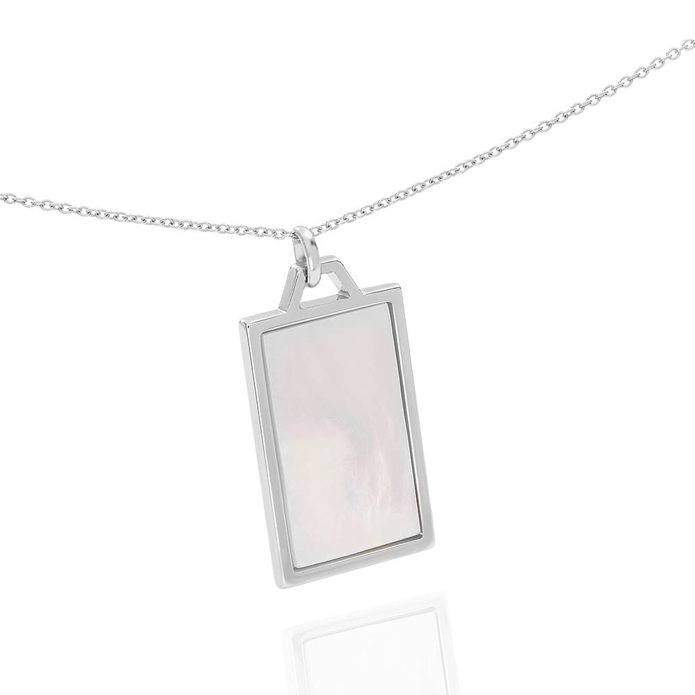 Himmlische Mutterperle personalisierte Halskette - 925er Sterlingsilber-3 Himmlische Mutterperle personalisierte Halskette - 925er Sterlingsilber-3 Produktfoto