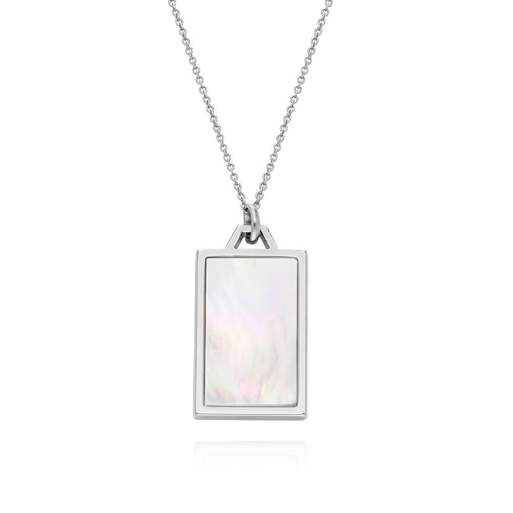 Himmlische Mutterperle personalisierte Halskette - 925er Sterlingsilber-5 Himmlische Mutterperle personalisierte Halskette - 925er Sterlingsilber-5 Produktfoto