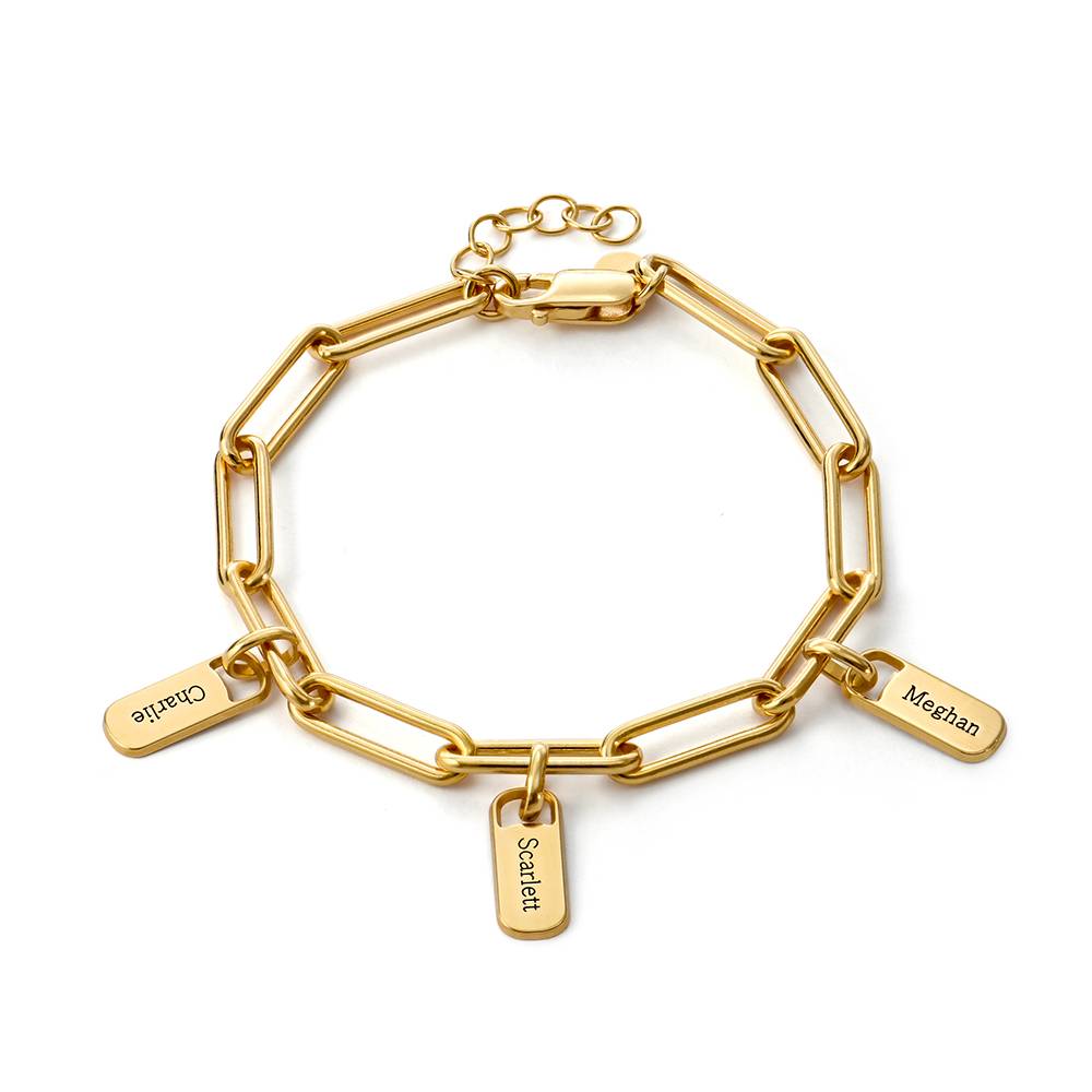 Rory Gliederarmband mit gravierten Charms - Vergoldet-2 Produktfoto