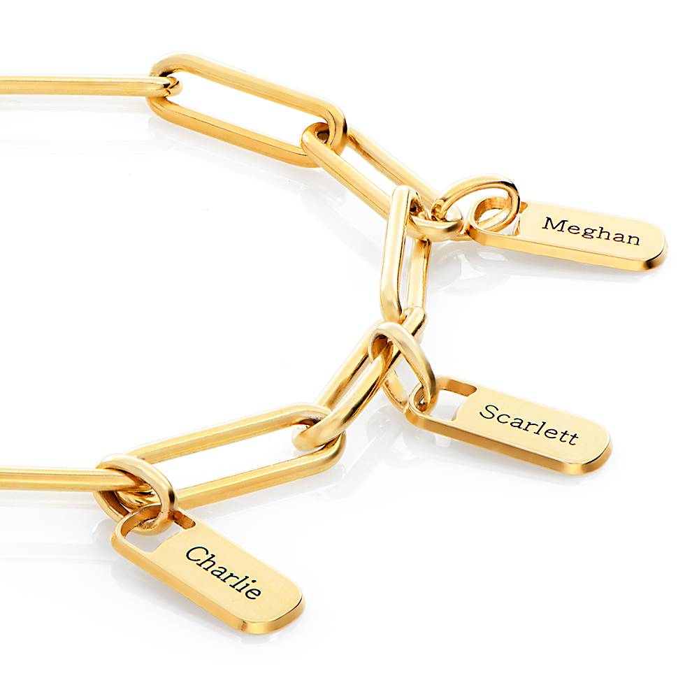 Rory Gliederarmband mit gravierten Charms - Gold-Vermeil-5 Rory Gliederarmband mit gravierten Charms - Gold-Vermeil-5 Produktfoto